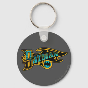 Batman   Vintage Turquoise Logo Key Ring