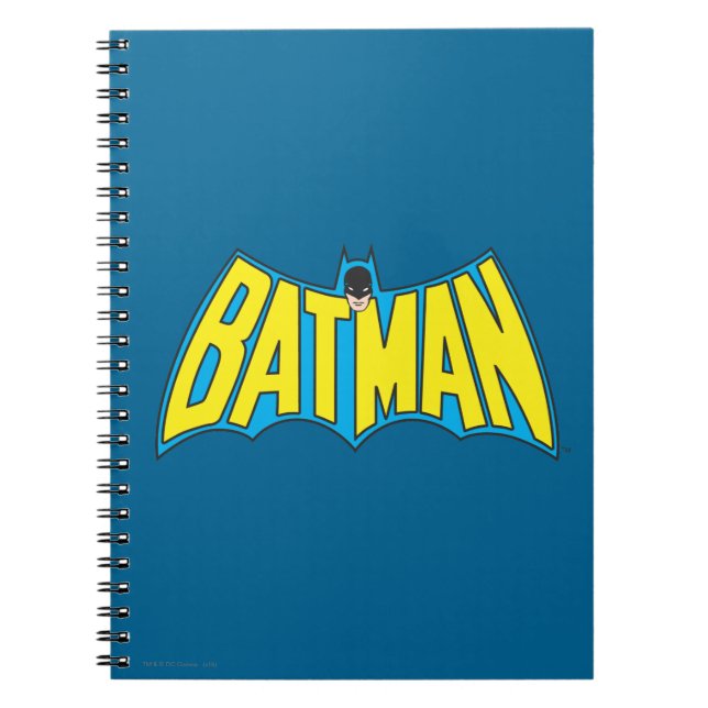 Batman | Vintage Yellow Blue Logo Notebook (Front)