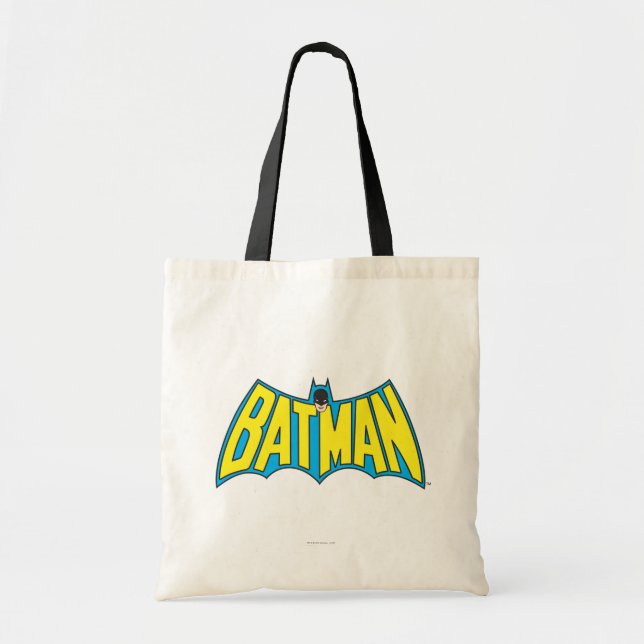 Batman | Vintage Yellow Blue Logo Tote Bag (Front)
