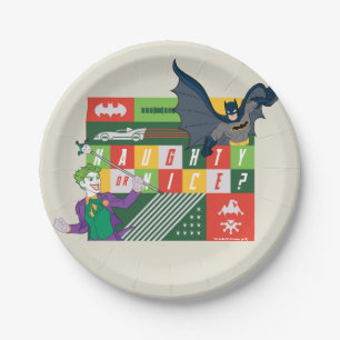 Batman vs Joker "Naughty or Nice" Paper Plate