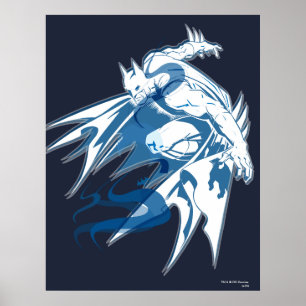 Batman Water Tonal Collage Poster