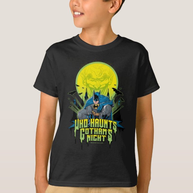 Batman | Who Haunts Gothams Night T-Shirt (Front)