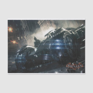 Batman With Batmobile In The Rain Tissue Paper