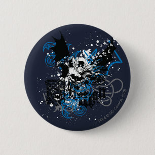 Batman with Knotwork Collage 6 Cm Round Badge