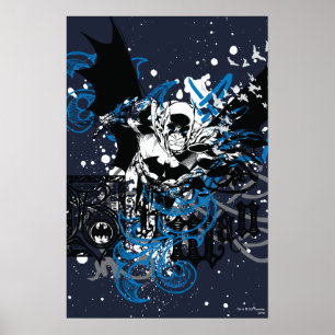 Batman with Knotwork Collage Poster
