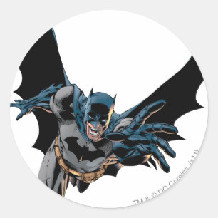 Batman yells and lunges classic round sticker