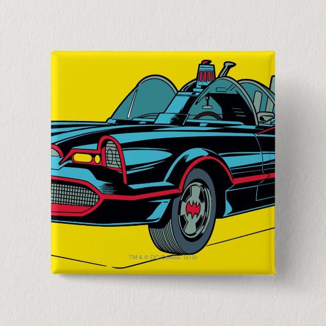 Batmobile 15 Cm Square Badge (Front)