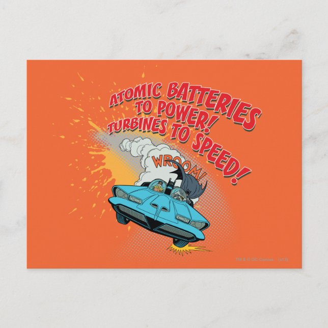 Batmobile Graphic Postcard (Front)