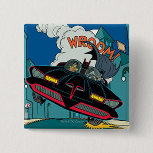 Batmobile Wroom! 15 Cm Square Badge