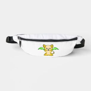 Batmouse. Funny mouse with bat wings. Halloween. Bum Bags