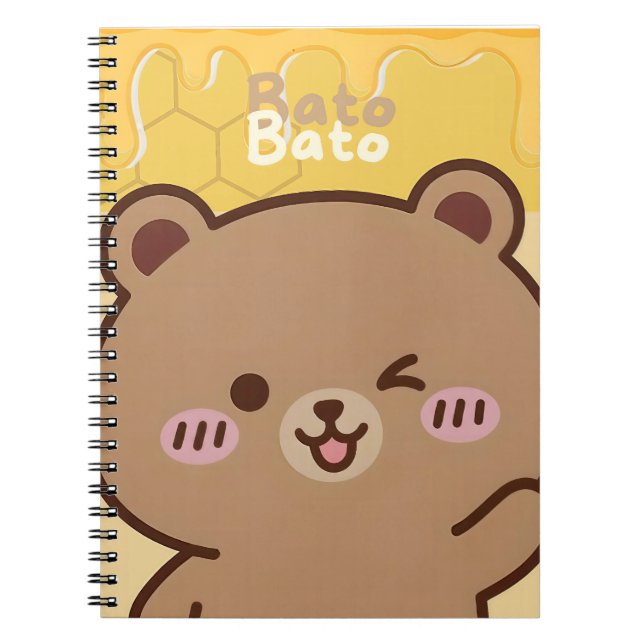 "Bato Bato" Honey Bear Spiral Notebook  (Front)