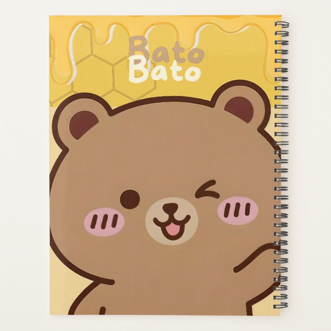 "Bato Bato" Honey Bear Spiral  Planner (Back)