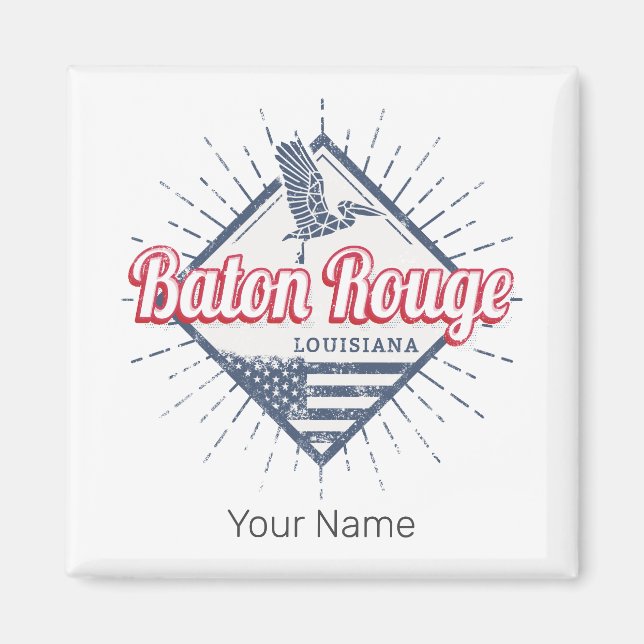 Baton Rouge City Louisiana United States USA Magnet (Front)