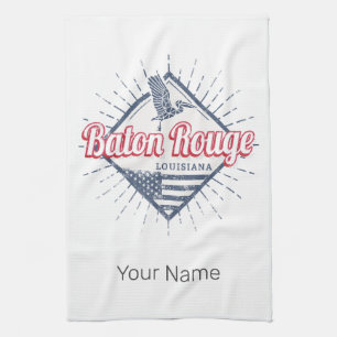 Baton Rouge City Louisiana United States USA Tea Towel