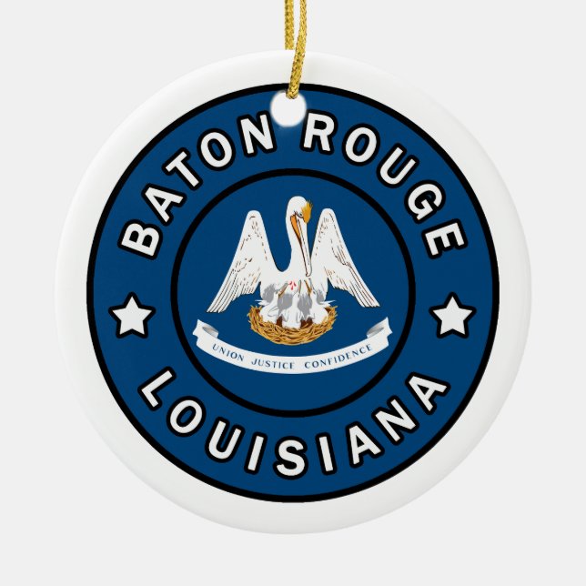 Baton Rouge Louisiana Ceramic Ornament (Front)