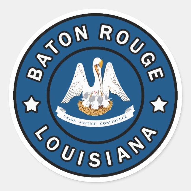Baton Rouge Louisiana Classic Round Sticker (Front)