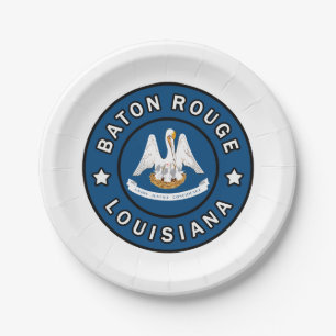 Baton Rouge Louisiana Paper Plate