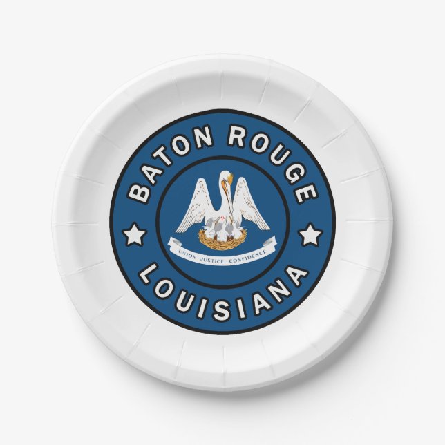 Baton Rouge Louisiana Paper Plate (Front)