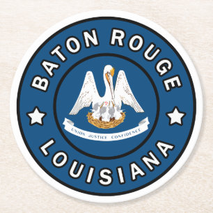 Baton Rouge Louisiana Round Paper Coaster
