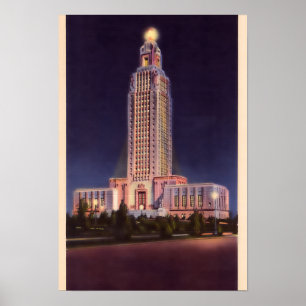 Baton Rouge Louisiana State Capitol Poster