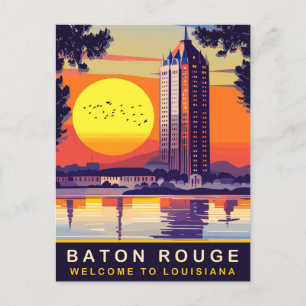 Baton Rouge, Louisiana, Travel Postcard