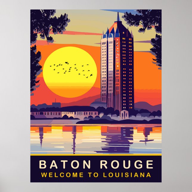 Baton Rouge, Louisiana, Travel Poster (Front)