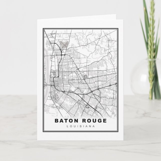 Baton Rouge Map Card (Front)
