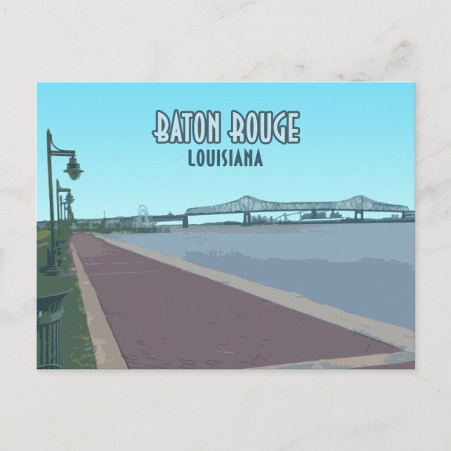 Baton Rouge Mississippi River Louisiana Postcard (Front)