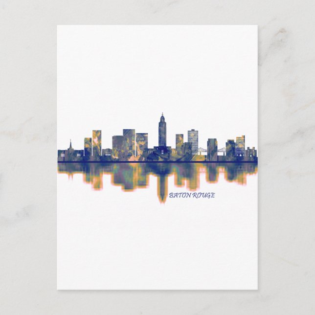 Baton Rouge Skyline Holiday Postcard (Front)