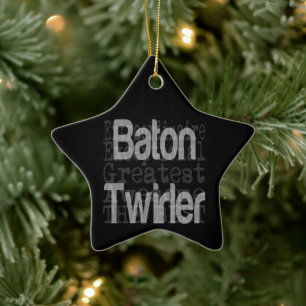Baton Twirler Extraordinaire Ceramic Ornament