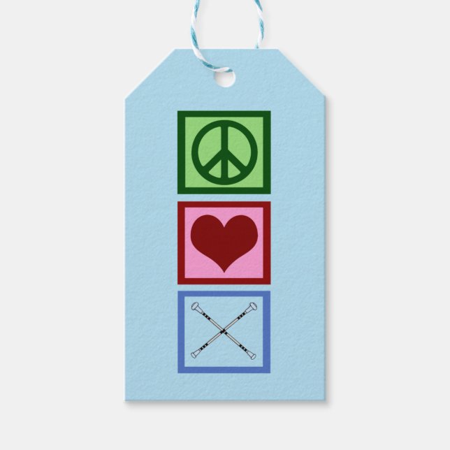 Baton Twirling Blue Gift Tags (Front)