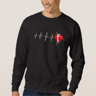 Baton Twirling Girl Heartbeat Twirler Dancing Ma Sweatshirt