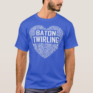 Baton Twirling Heart T-Shirt
