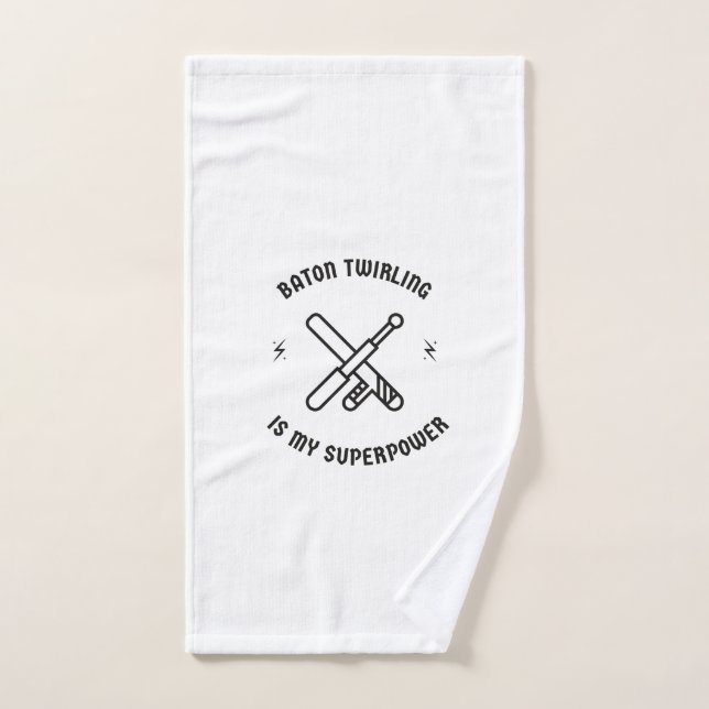 Baton twirling is my superpower hand towel (Hand Towel)