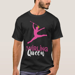 Baton Twirling Queen Crown Baton Twirler Gymnast S T-Shirt