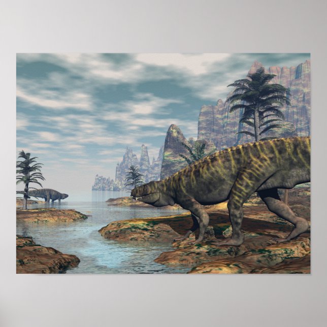 Batrachotomus dinosaurs -3D render Poster (Front)