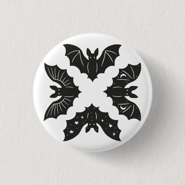 Bats 3 Cm Round Badge (Front)