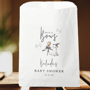 Bats And Bows Halloween Baby Shower Party Favour Bag