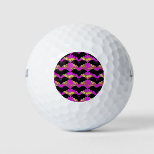 Bats And Bows Pink Yellow Golf Balls