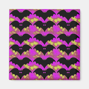 Bats And Bows Pink Yellow Magnet