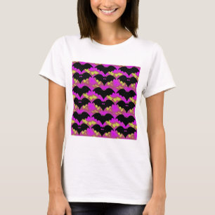 Bats And Bows Pink Yellow T-Shirt