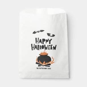Bats and Cauldron Happy Halloween Favour Bag