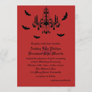 Bats and Chandelier Wedding Invitation