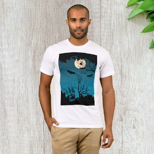 Bats And Full Moon Mens T-Shirt
