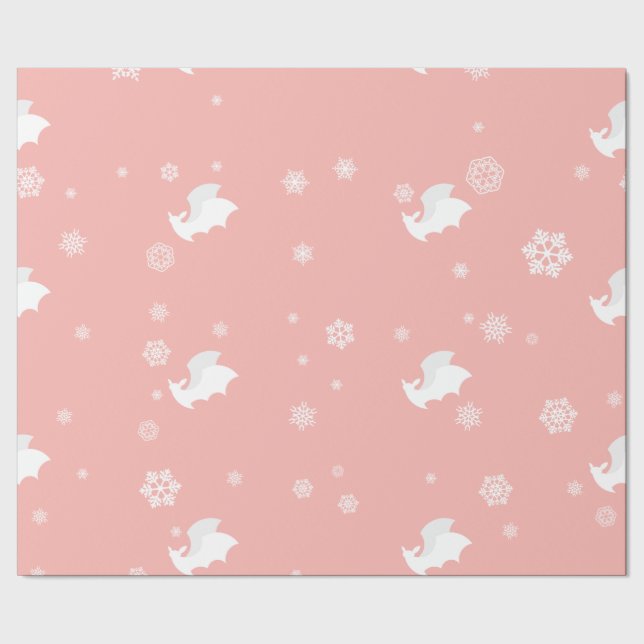 Bats and Snowflakes Wrapping Paper (Seam)