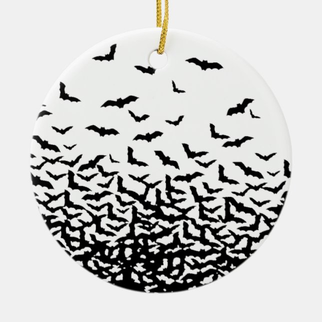 Bats! Bats! Ceramic Ornament (Front)