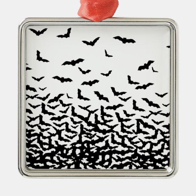 Bats! Bats! Metal Tree Decoration (Front)