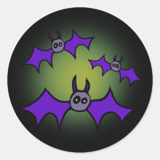 Bats! Classic Round Sticker