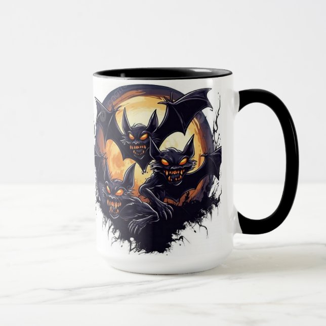 bats coming out from a cave mug (Right)