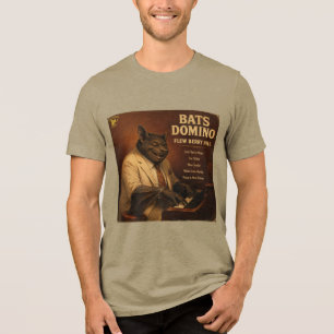 Bats Domino Album: a Parody Tri-Blend Shirt